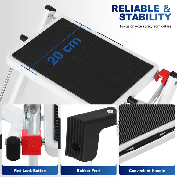 Foldable 2 Step Ladder Stool