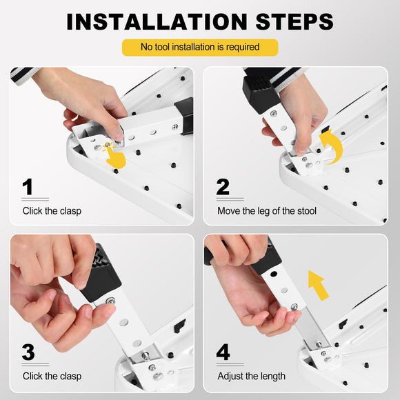 3 Levels Adjustable Folding Step Stool