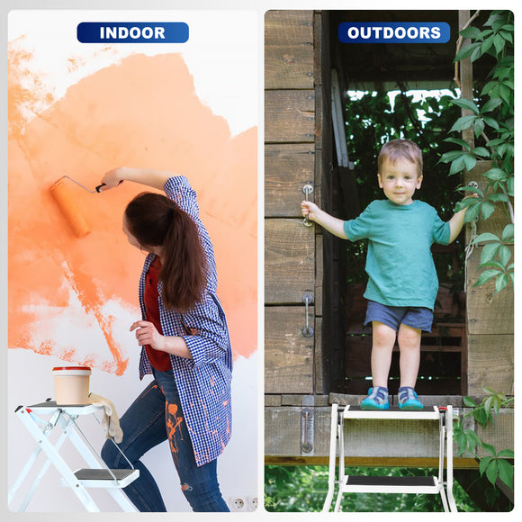 Foldable 2 Step Ladder Stool