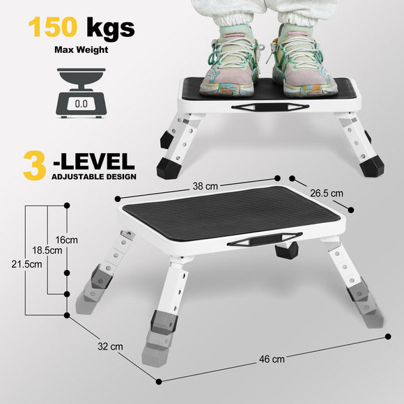 3 Levels Adjustable Folding Step Stool