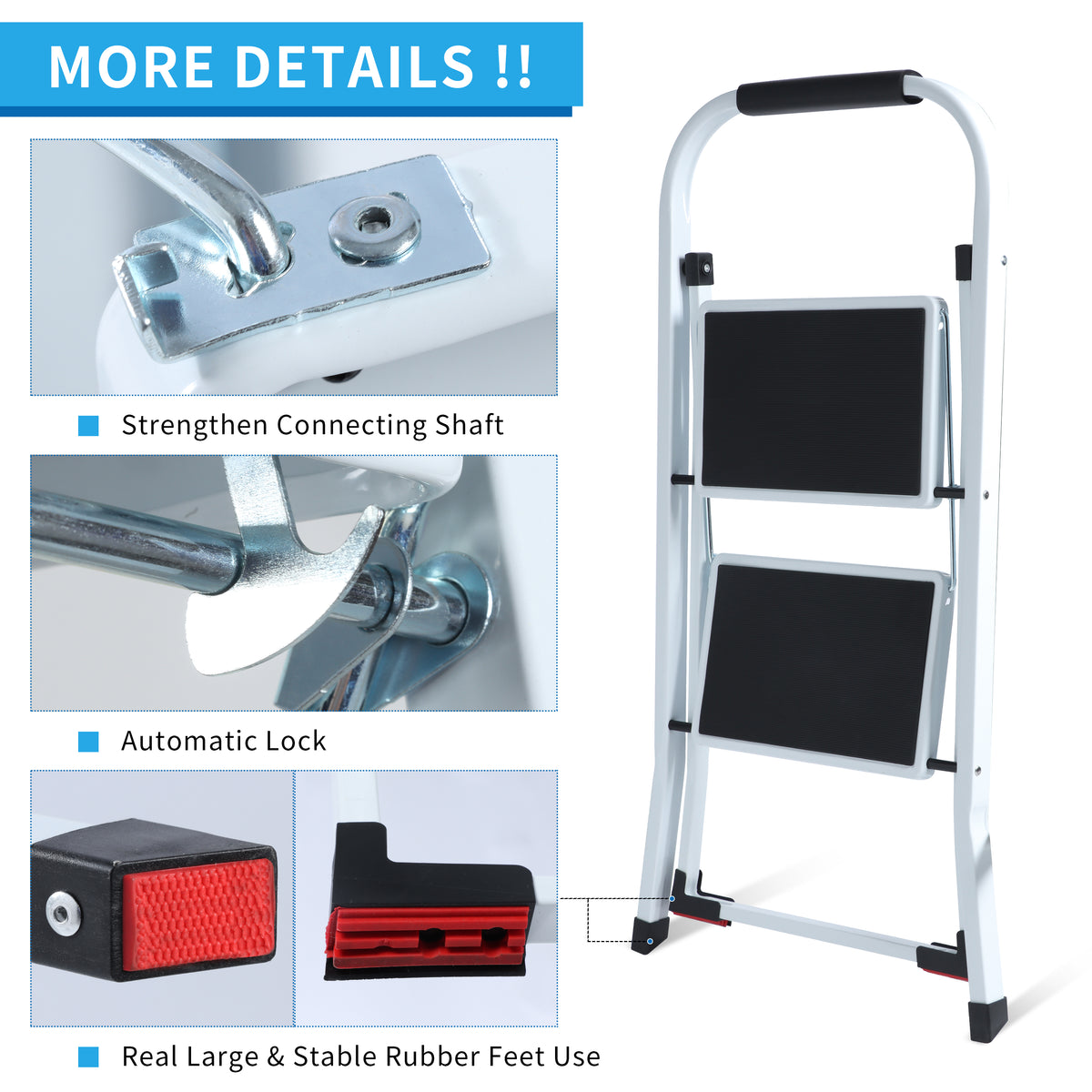2 Step Mini Ladder Folding 2 Step Ladder | Step Ladder 2 Step | NORTHERN STONE®
